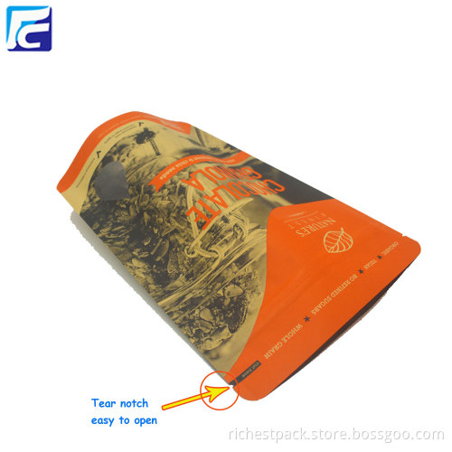 Printed Kraft Paper Ziplock Stand Up Pouches